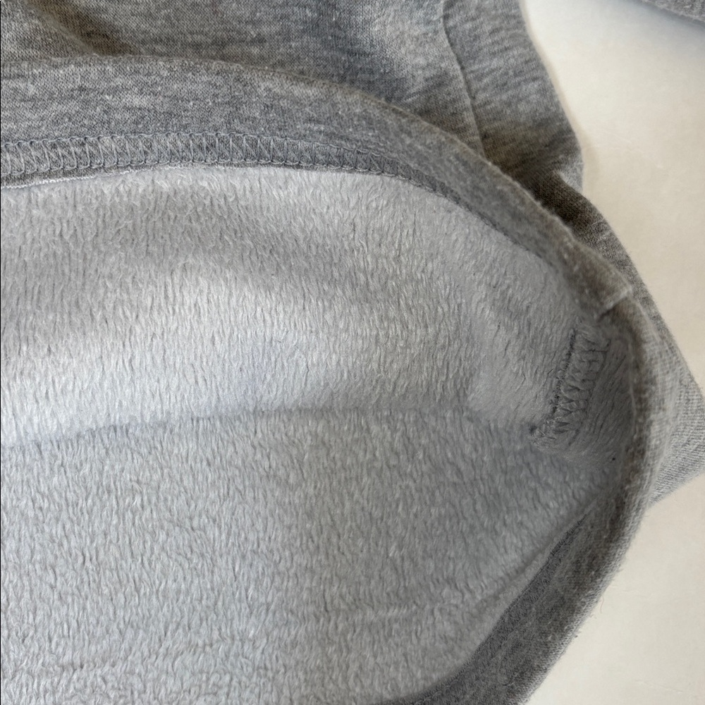 BAPE A Bathing Ape College Crew Sweatshirt Gray Soft Cozy‎ Fleece Mens Large - Picture 8 of 15